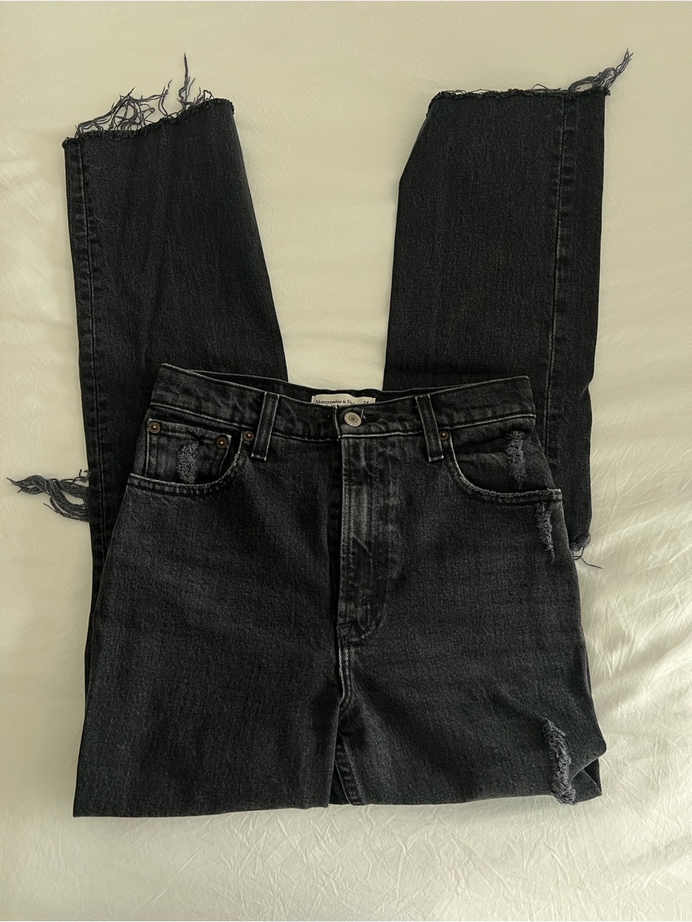 Abercrombie & Fitch Black Straight-Leg Women's Jeans